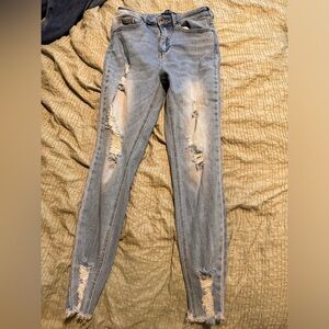 Distressed size 3 jeans
